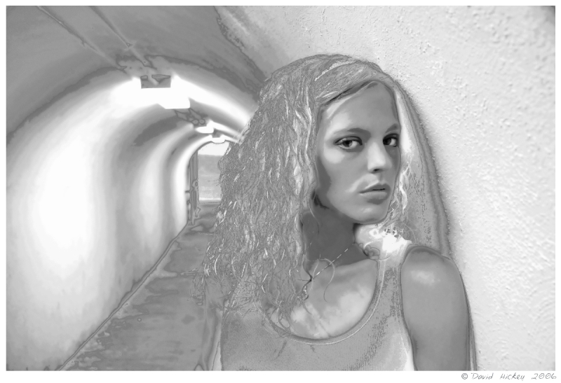 Hillary BW02 Model: Hillary  Location: Radnor Train Station, Radnor, PA  MUA: By Model Lighting: Ambient  (with Photoshop effects)
